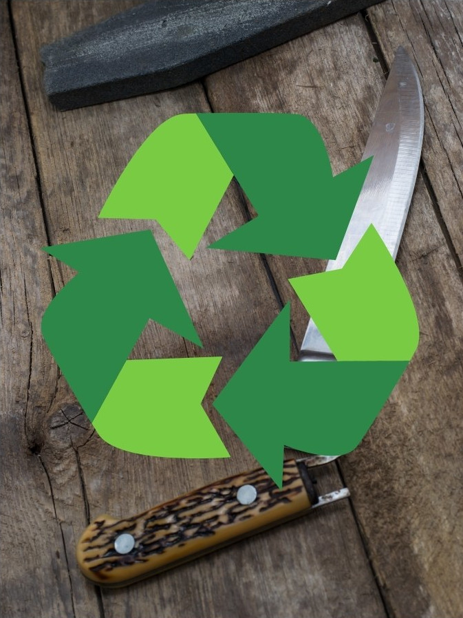 Trasig kniv ska till återvinning